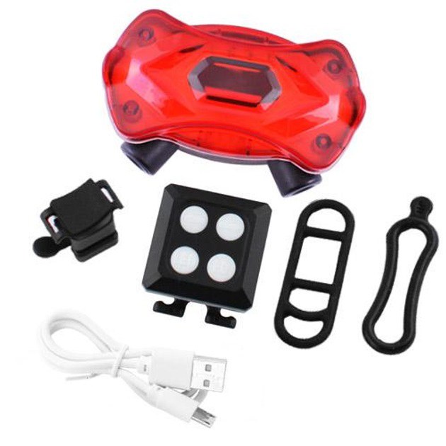 Велоліхтар KXK-03 STOP (червоно-синій) з лазерами та сиреною