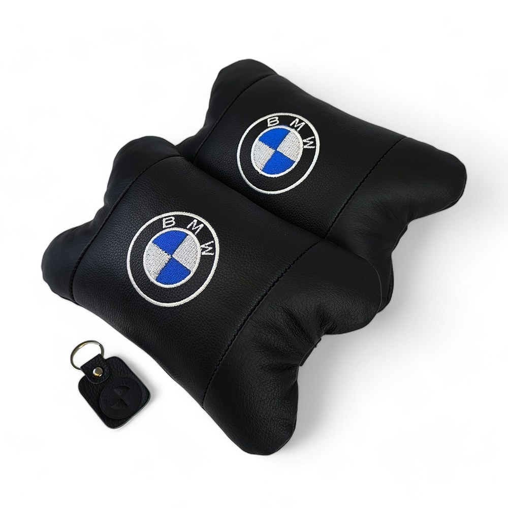 Набір автомобільних подушок з натуральної шкіри BMW