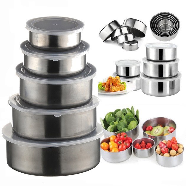 Набір харчових контейнерів Unique UN-1515, 5 шт, нержавіюча сталь